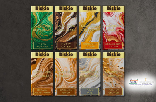 8 Flavored Luxury Chocolate Combo. Each:100g (Save Rs:500)